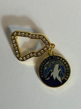 New Era Minnesota Timberwolves Frame Hat Pin Blue Gold Pins Hats Hatpin New Eras
